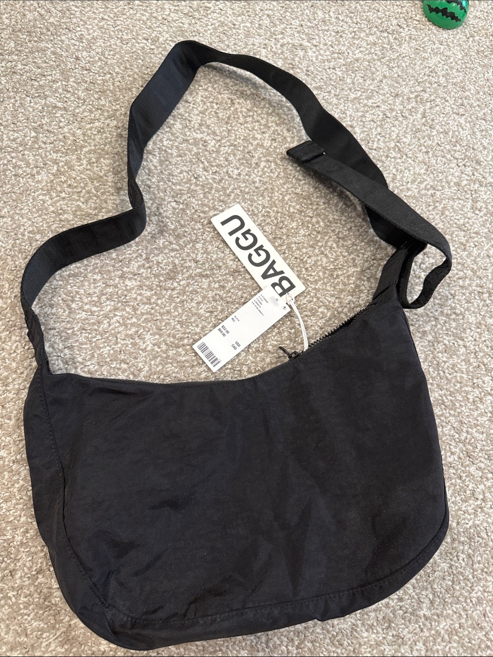 BAGGU Black Crossbody Shoulder Bag